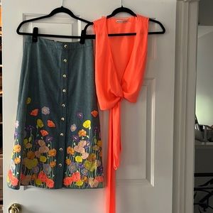 Alice + Olivia orange top
